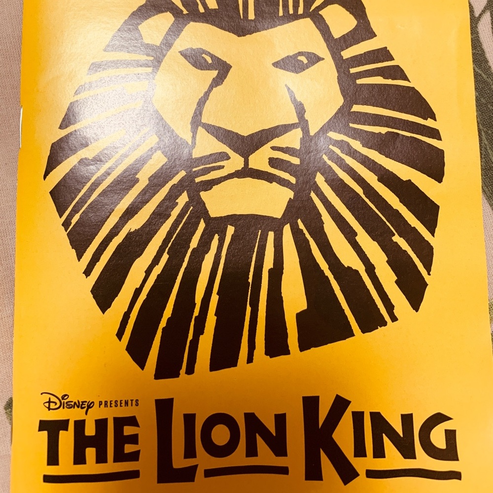 The Lion King playbill Sept 2021 collectible gift it